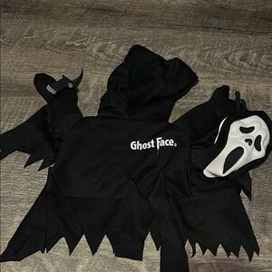 Ghost Face  dog Costume with Mask and Knife